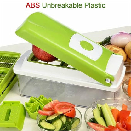 Slicer Dicer™  12-in-1 Multipurpose Chopper for Kitchen (Green)