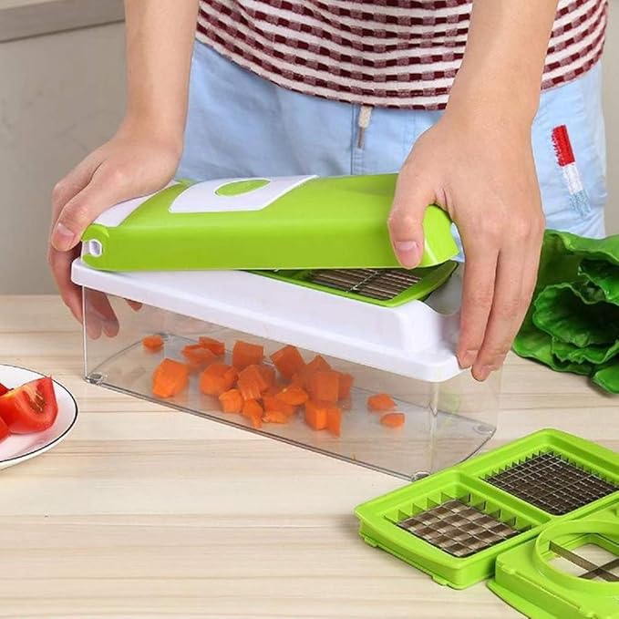 Slicer Dicer™  12-in-1 Multipurpose Chopper for Kitchen (Green)