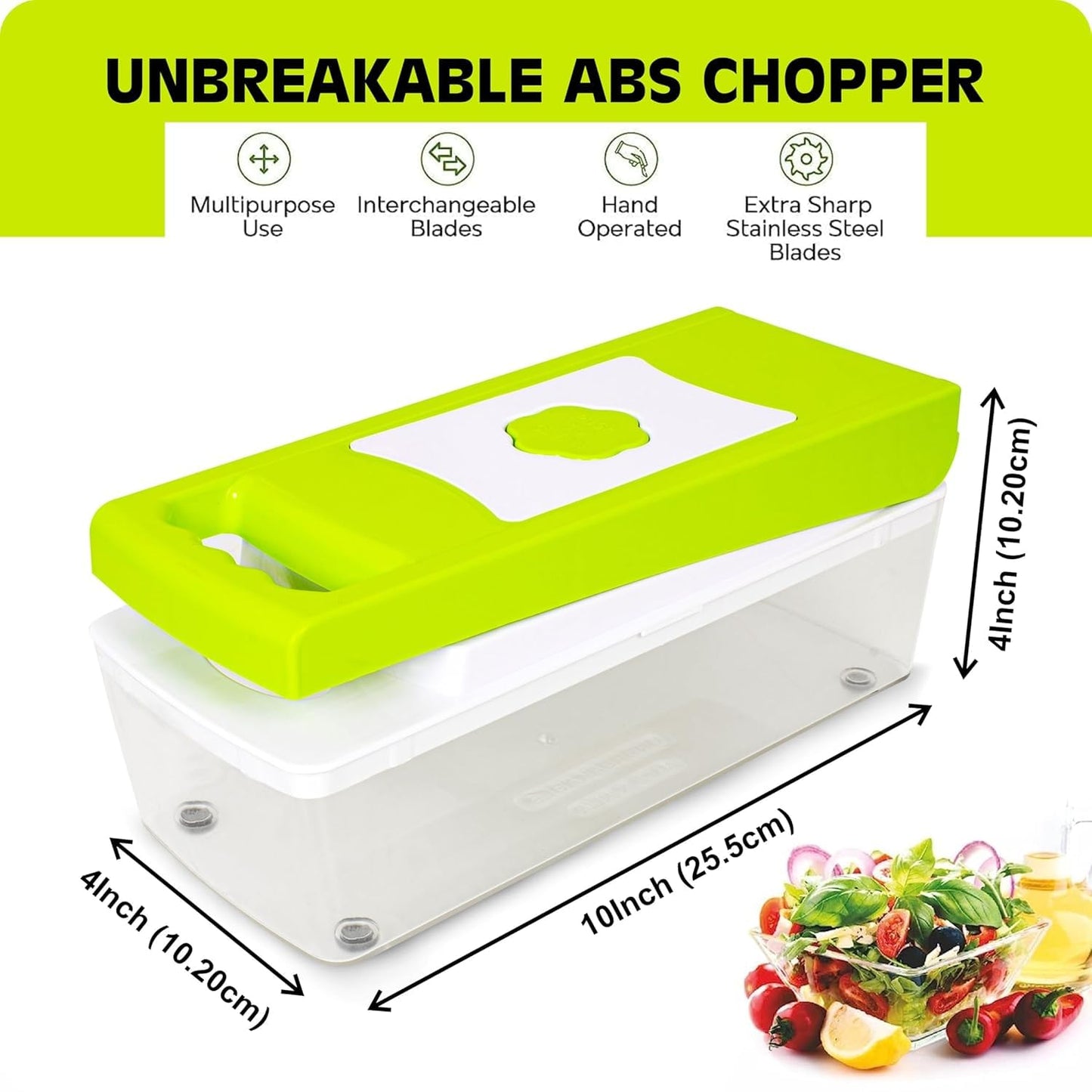 Slicer Dicer™  12-in-1 Multipurpose Chopper for Kitchen (Green)