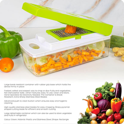 Slicer Dicer™  12-in-1 Multipurpose Chopper for Kitchen (Green)