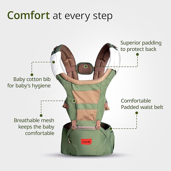 Hip Seat Baby Carrier with 4 Carry Positions